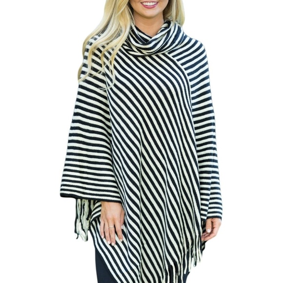 FLcraftyGirl Sweaters - LAST ONE Cowl Neck Poncho Sweater
